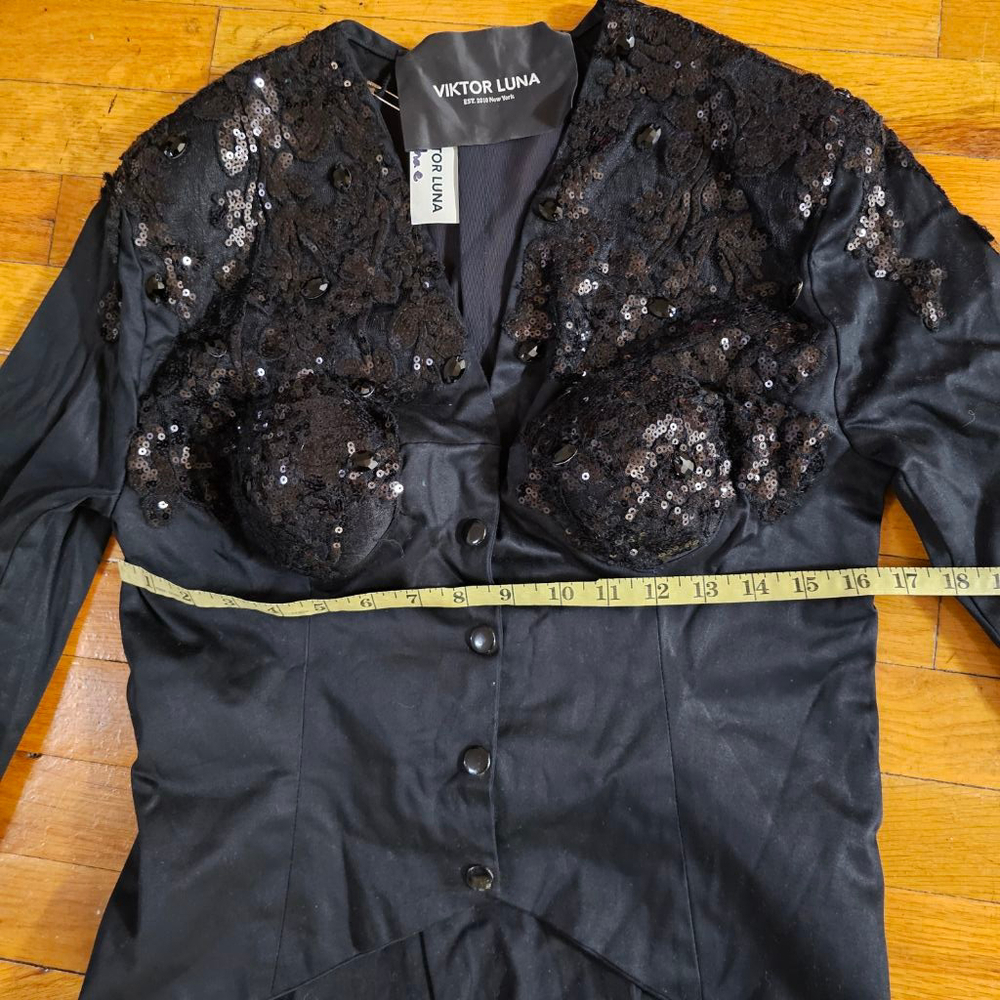 Viktor Luna Black Blazer Women's Size Small - Picture 7 of 13